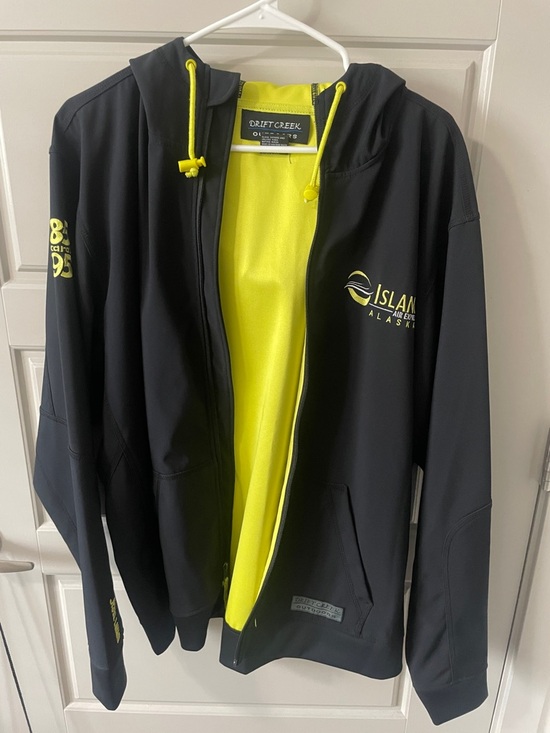 drift creek outdoors Other - Black & Neon Yellow Hooded Rain Jacket